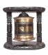 Ebony Black Two Column Wall Prayer Wheel