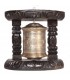 Black And Gold With Mystic Symbol Prayer Wheel