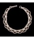 Cross chain Silver Bracelet