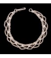 Cross chain Silver Bracelet