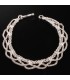 Cross chain Silver Bracelet
