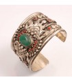 Alluring Green Stone Cuff Bracelet