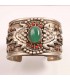 Alluring Green Stone Cuff Bracelet