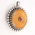 Honey Amber Stone Amulet