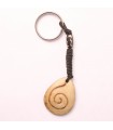 Bone Key Chain With Spiral Design