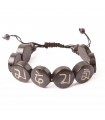 Black Tibetan Mantra Carved Bracelet