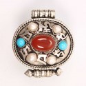 Coral Red Stone Amulet