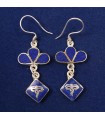 Lapis Stone Layered Ear Ring