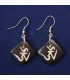 Sanskrit Om Carved Ear Rings