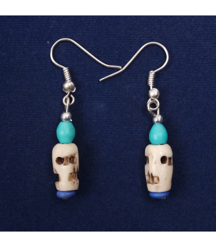 Bone Beads Ear Rings