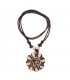 Bone Scalloped Om Locket