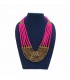 Statement Fuchsia Pink Bone Necklace