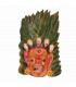 Long Haired Bhairav Wooden Mask