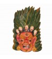 Long Haired Bhairav Wooden Mask