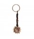 Round Scalloped Om Key Ring