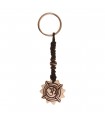 Round Scalloped Om Key Ring