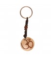 Om White Key Ring