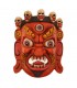 Orange Bhairav Wooden Mask