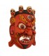 Orange Bhairav Wooden Mask