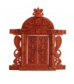 Tibetan Symbols Crafted Wooden Door