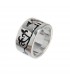 Tree and Camel etched Sliver Ring