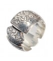 Four Shield Silver Band Ring