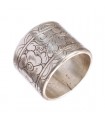 Broad Floral Etched Ring