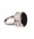 Black or Red onyx Silver Ring