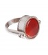 Black or Red onyx Silver Ring