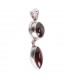 Dual Garnet Silver Pendant