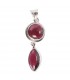 Dual Garnet Silver Pendant