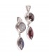 Dual Garnet Silver Pendant