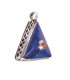 Triangular Pendant with Lapis and Coral