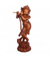 Astonishing Wooden Sculpture Of Krishna