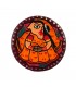 Round Coaster Depicting Mithila Art